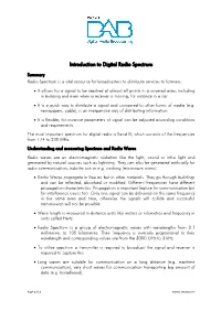 Introduction to Digital Radio Spectrum