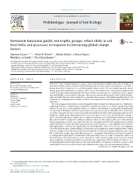 Nematode Functional Guilds, Not Trophic Groups, Reflect Shifts in Soil