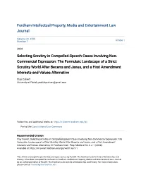 Selecting Scrutiny in Compelled-Speech Cases Involving Non-Commercial Expression