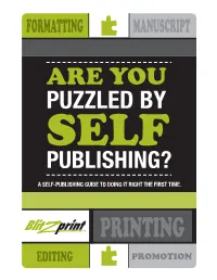 Self-Publishing Guide to Doing It Right the First Time