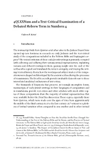 4Qlxxnum and a Text-Critical Examination of a Debated Hebrew Term in Numbers 4