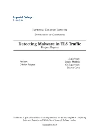 Detecting Malware in TLS Traffic