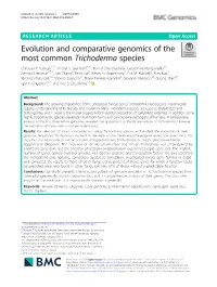 Evolution and Comparative Genomics of the Most Common Trichoderma Species Christian P
