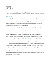 Ji Woon Kim Rhetoric 105 Professor Mary Hays 15 March 2016 Loss Of