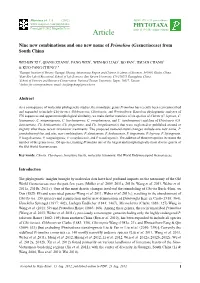 Nine New Combinations and One New Name of Primulina (Gesneriaceae) from South China