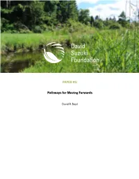 Pathways for Moving Forwards