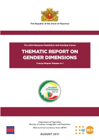 THEMATIC REPORT on GENDER DIMENSIONS Census Report Volume 4-J