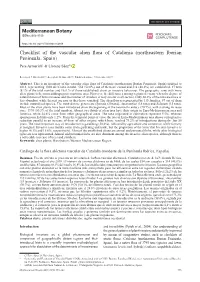 Checklist of the Vascular Alien Flora of Catalonia (Northeastern Iberian Peninsula, Spain) Pere Aymerich1 & Llorenç Sáez2,3