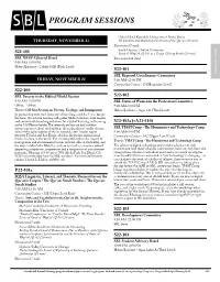Program Sessions