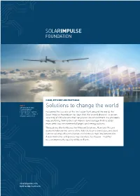 Solutions to Change the World