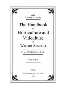 The Handbook Horticulture and Viticulture