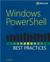 Windows Powershell Best Practices Windows Powershell Best Practices