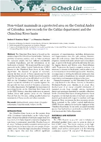 Check List LISTS of SPECIES Check List 11(2): 1582 , February 2015 Doi: ISSN 1809-127X © 2015 Check List and Authors