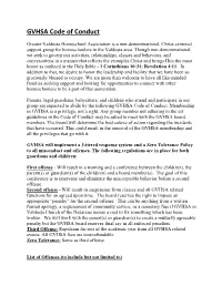 GVHSA Code of Conduct