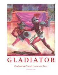 Insert Front Page Gladiatorial Combat in Ancient Rome