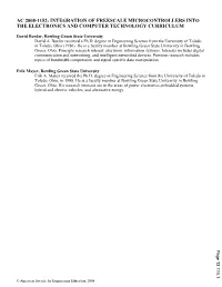 Integration of Freescale Microcontrollers Into the Electronics and Computer Technology Curriculum