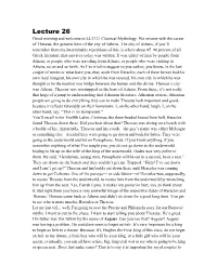 Lecture 26 Good Morning and Welcome to LLT121 Classical Mythology
