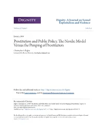 Prostitution and Public Policy. the Nordic Model