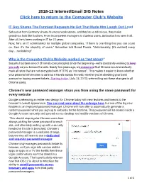 2018-12 Internet/Email SIG Notes Click Here to Return to the Computer Club’S Website