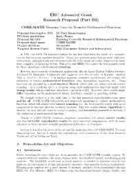 ERC Advanced Grant Research Proposal (Part B2)