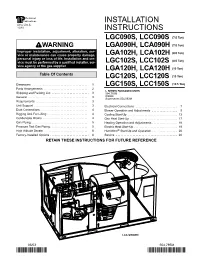 Installation Instructions to Ensure Proper Compres� Installing Units with Any of the Optional Accessories Sor and Blower Operation