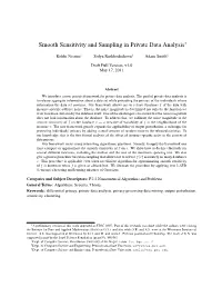 Smooth Sensitivity and Sampling in Private Data Analysis∗