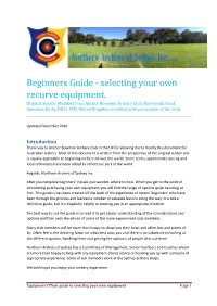 Beginners Guide - Selecting Your Own Recurve Equipment