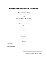 Campustream: Mobile Social Networking