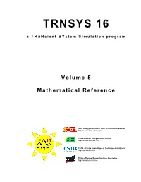 Mathematical Reference
