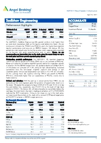 Sadbhav Engineering a CCUMULATE CMP `143 Performance Highlights Target Price `161
