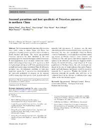 Seasonal Parasitism and Host Specificity of Trissolcus Japonicus In