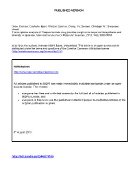 Transcriptome Analysis of Thapsia