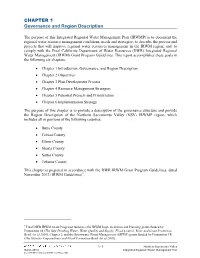 CHAPTER 1 Governance and Region Description
