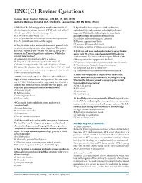 ENC(C) Review Questions