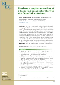 Hardware Implementation of a Tessellation Accelerator for the Openvg Standard