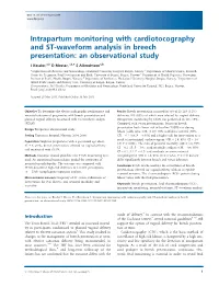 Intrapartum Monitoring with Cardiotocography and Stwaveform