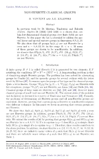Non-Hurwitz Classical Groups