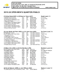 2018 Us Open Men's Quarter-Finals
