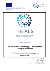 D12.1 Report on Prototype Design of the Geospatial Platform