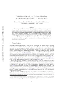 DAG-Based Attack and Defense Modeling Approaches Published Before 2013