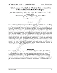 Finite Element Investigation of Injury Risks of Immature Pelvis and Femur in Pedestrian Impact