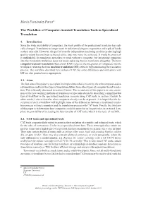 María Fernández-Parra* the Workflow of Computer-Assisted Translation
