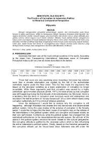 The Practice of Corruption in Indonesian Politics in Historical Comparative Perspective