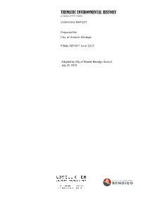 Thematic Environmental History & Associated Tasks