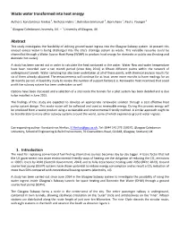Waste Water Transformed Into Heat Energy Abstract 1. Introduction