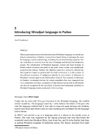 5 Introducing Wiradjuri Language in Parkes