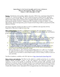 Annual Report to the 144Th General Assembly