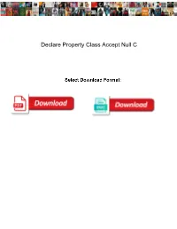 Declare Property Class Accept Null C