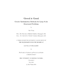 Greed Is Good Greedy Optimization Methods for Large-Scale Structured Problems