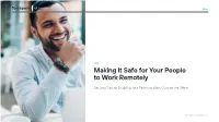 Making It Safe for Your People to Work Remotely